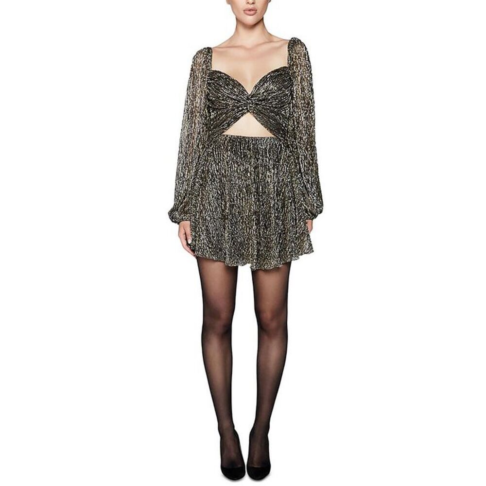 Bardot Black and Gold Dress